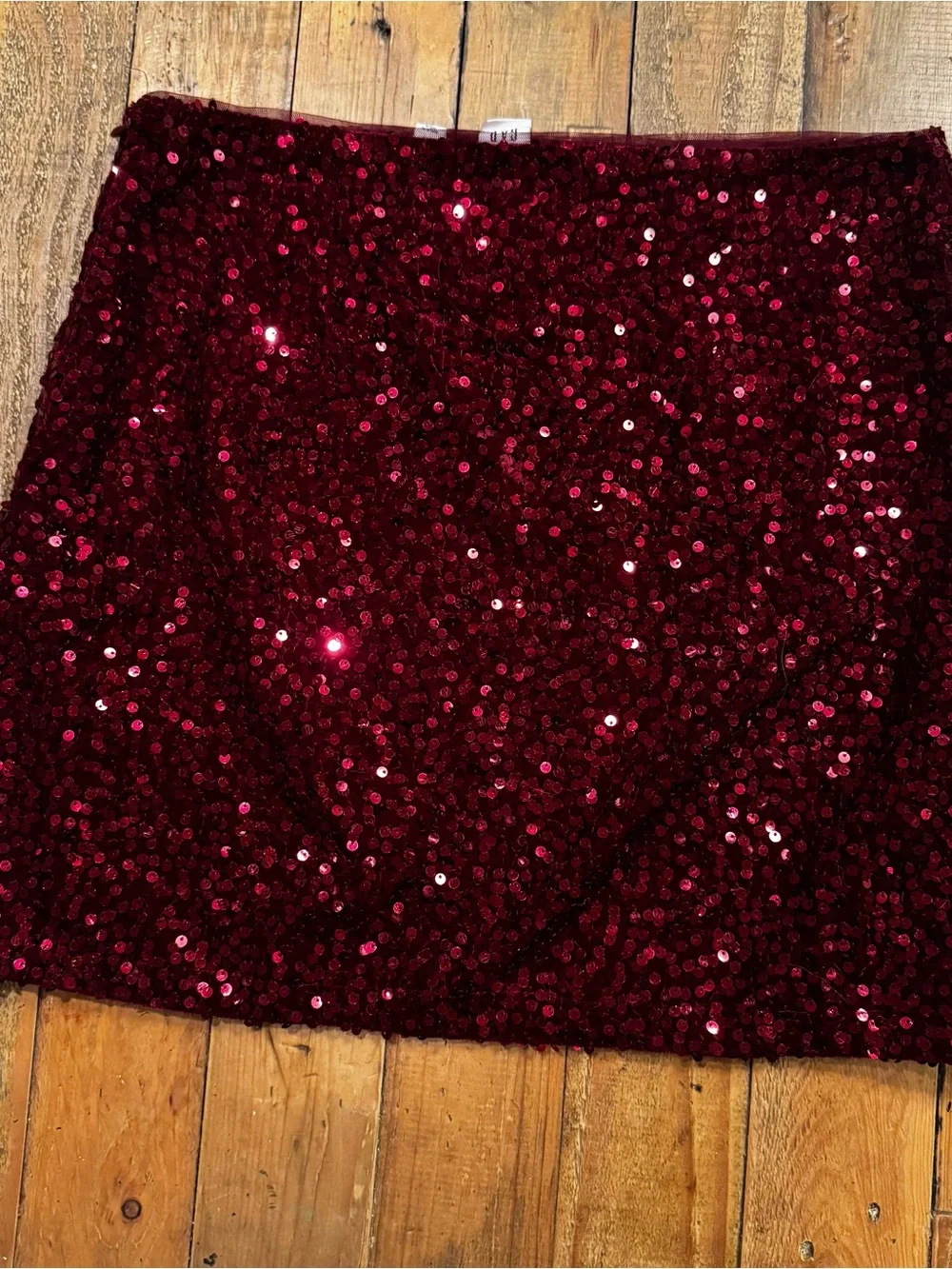 GAP burgundy Sequin Mini Skirt